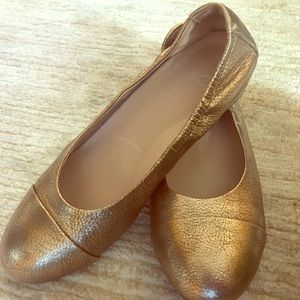 Dansko gold ballet flats